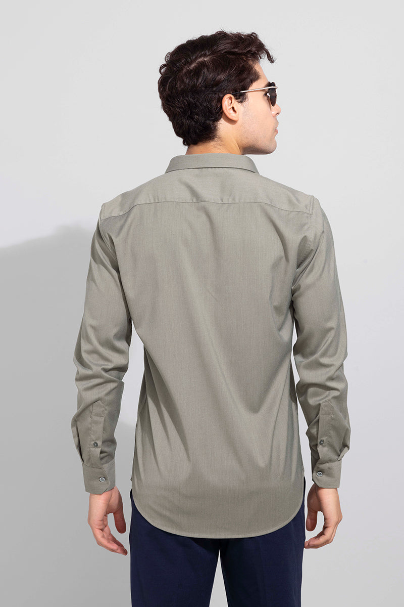 Mist Moss Green Melange Shirt | Relove