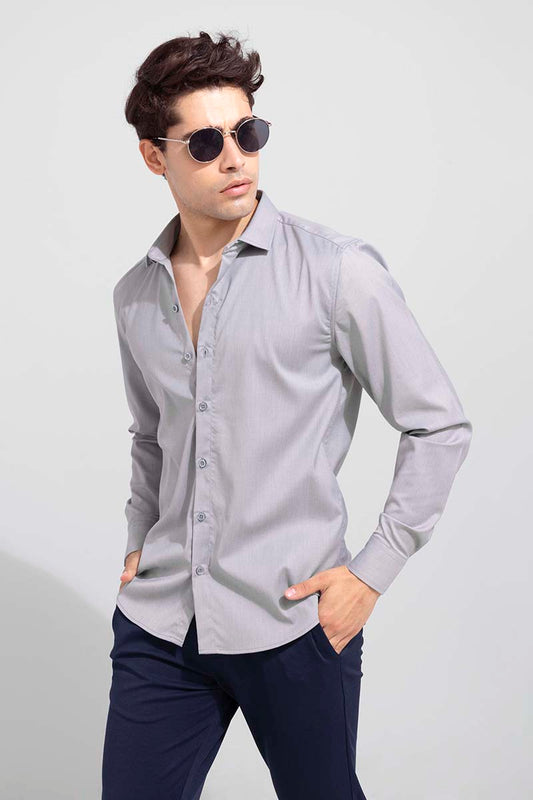 Mist Grey Melange Shirt | Relove