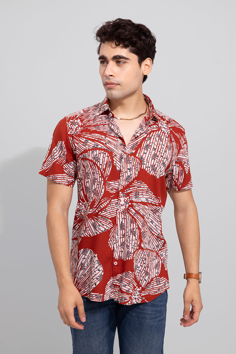 Summer Leaf Red Shirt | Relove