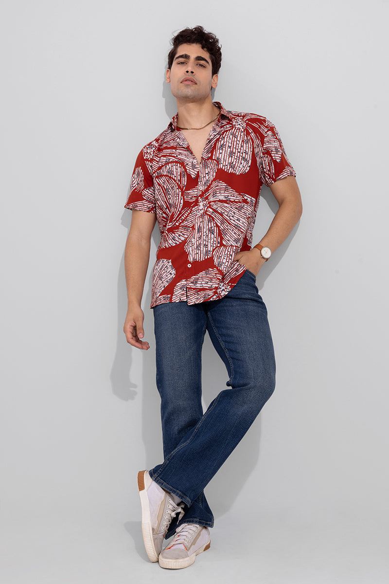 Summer Leaf Red Shirt | Relove