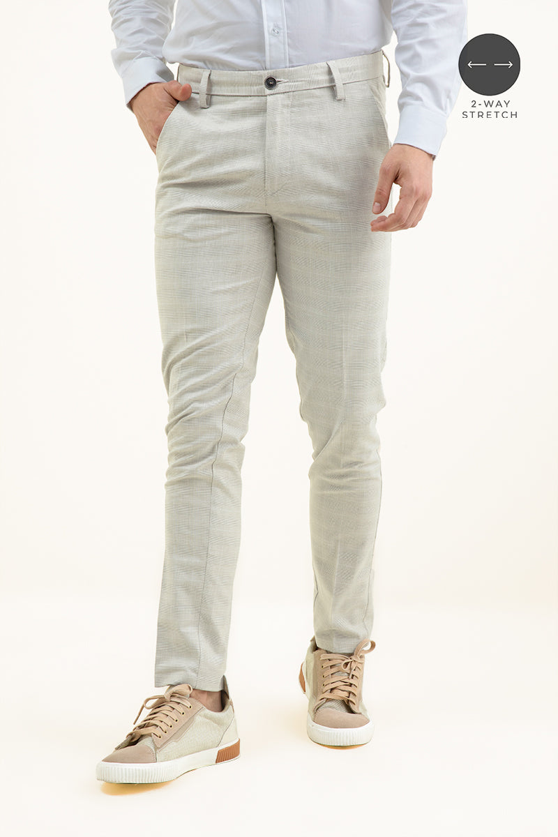 Formal Cream Trouser - SNITCH