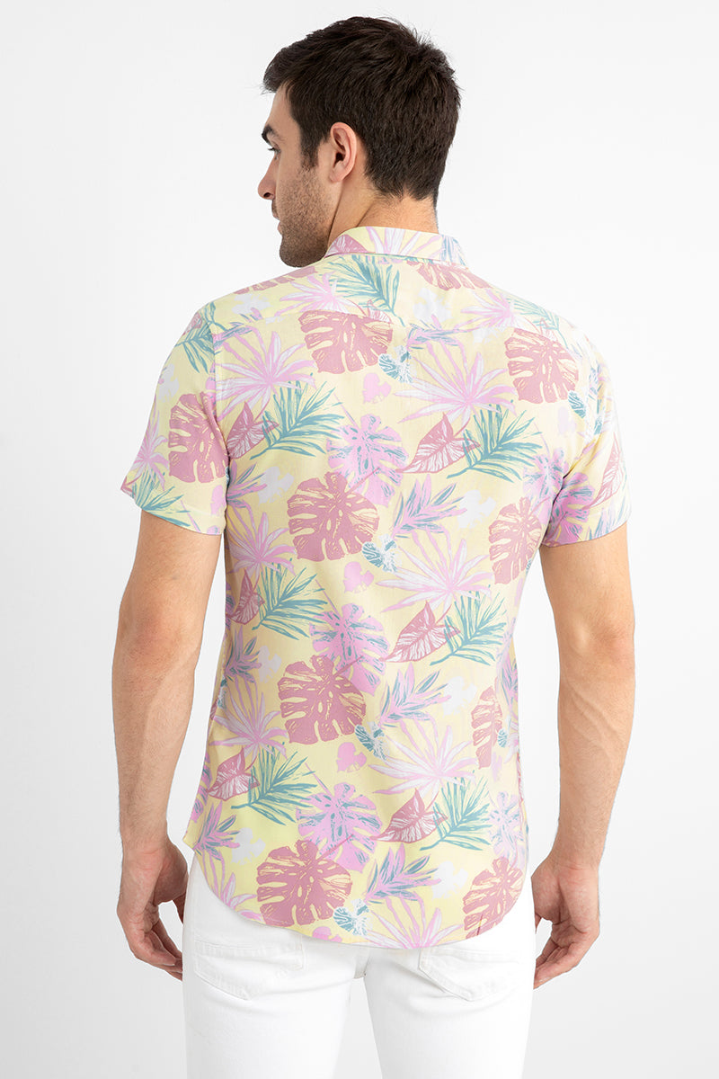 Fluorescent Palm Yellow Shirt - SNITCH