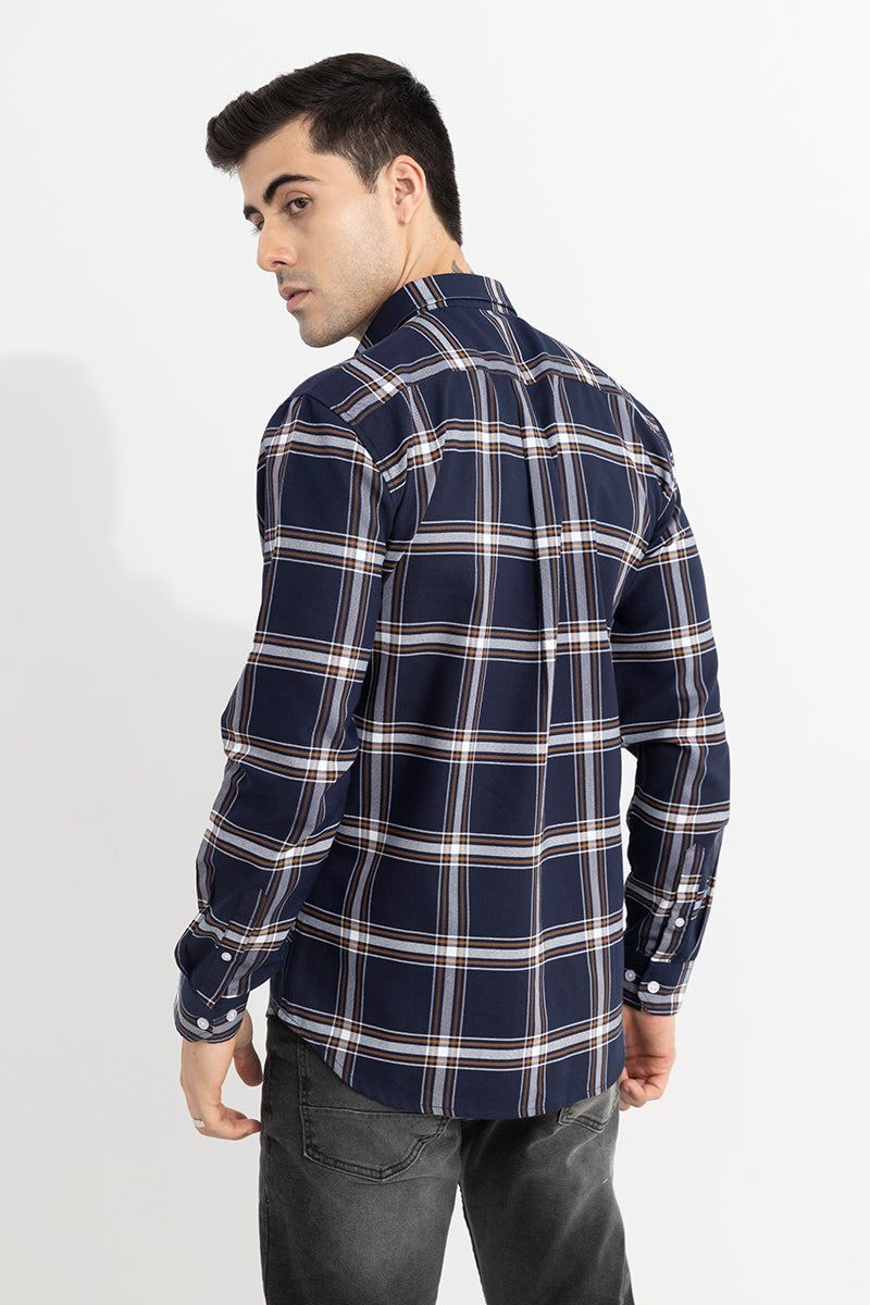 Vintage Check Navy Shirt | Relove