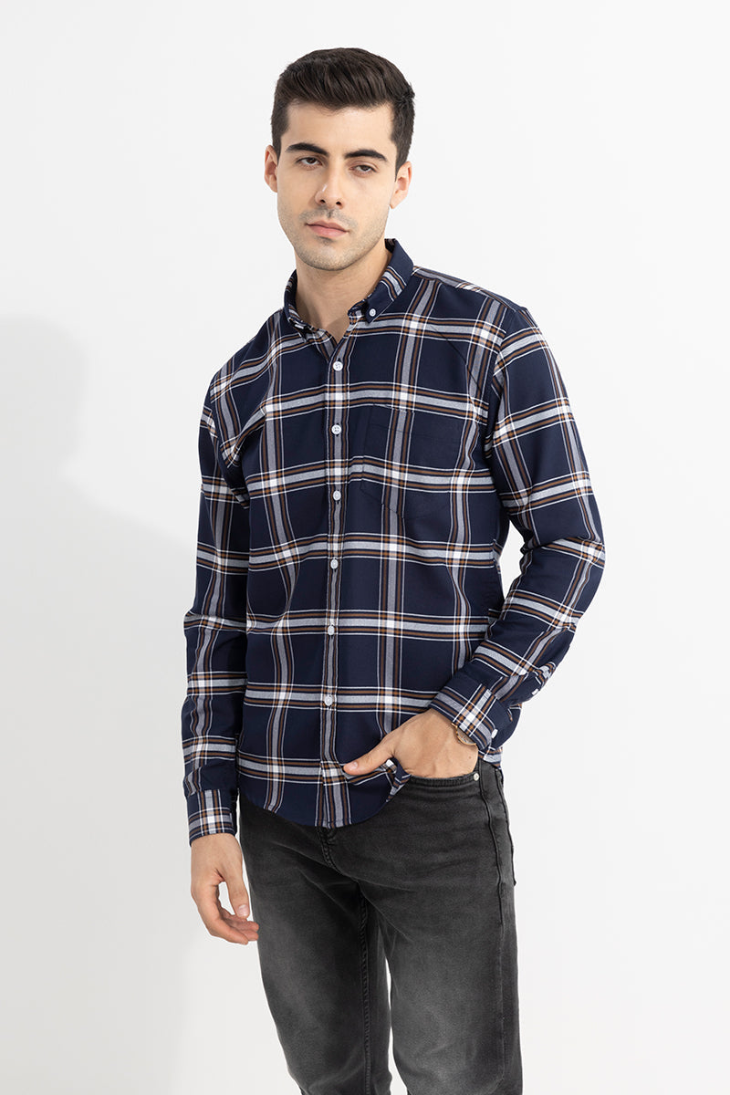 Vintage Check Navy Shirt | Relove