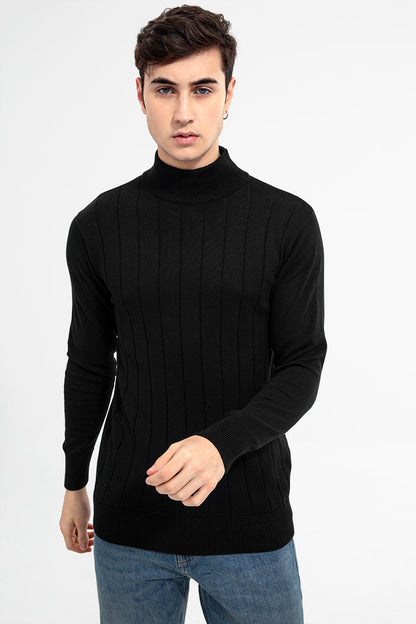 Balmy Black Sweater - SNITCH
