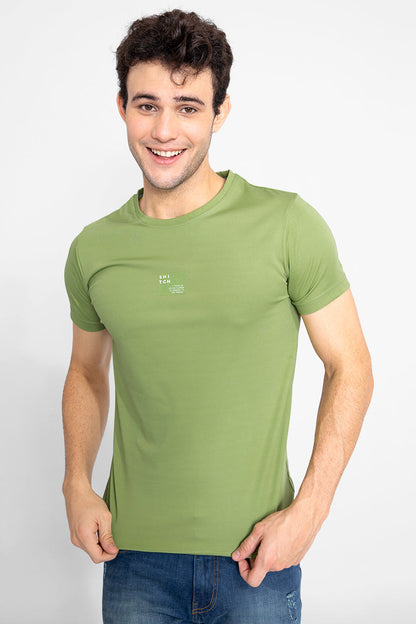 Technical Leaf Green T-Shirt - SNITCH