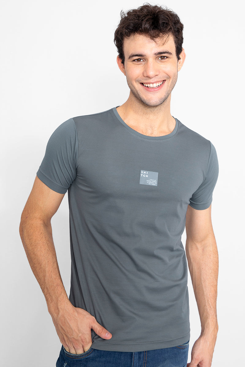 Technical Stone Grey T-Shirt - SNITCH