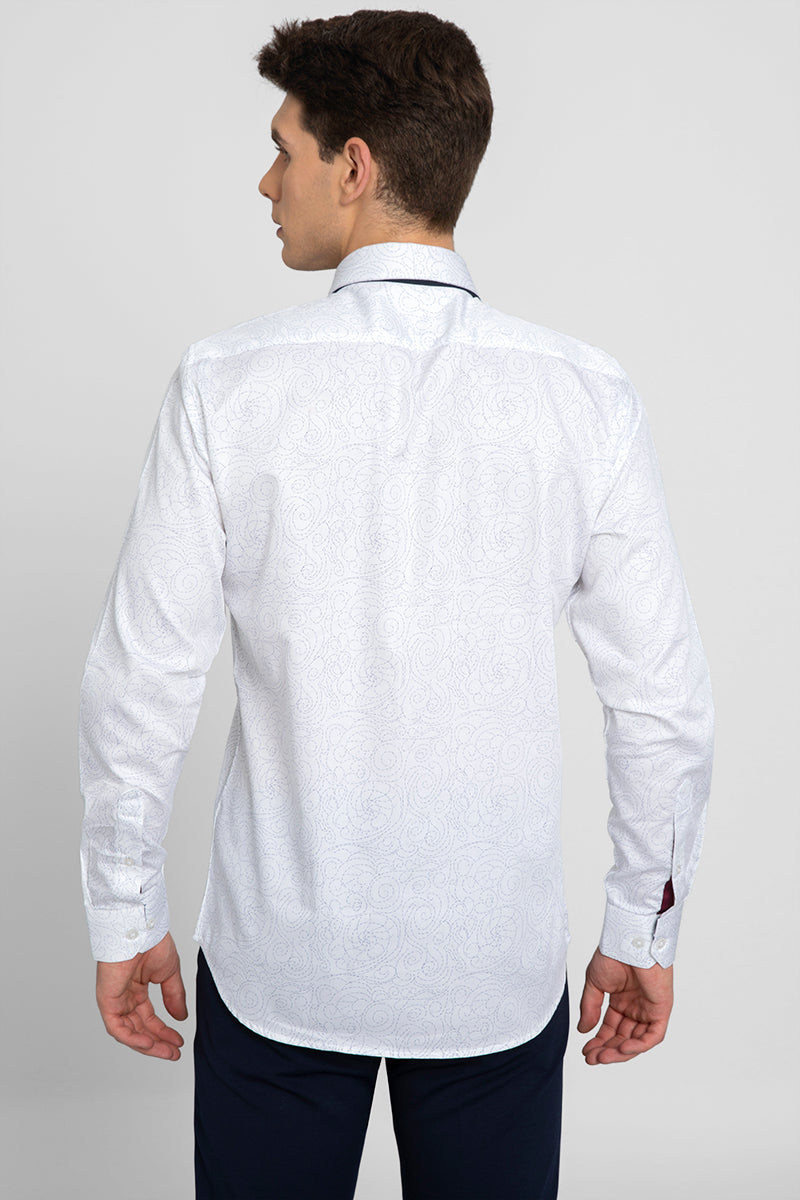 Speckle White Shirt - SNITCH