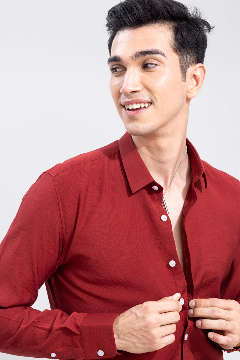 Creased Red Shirt | Relove