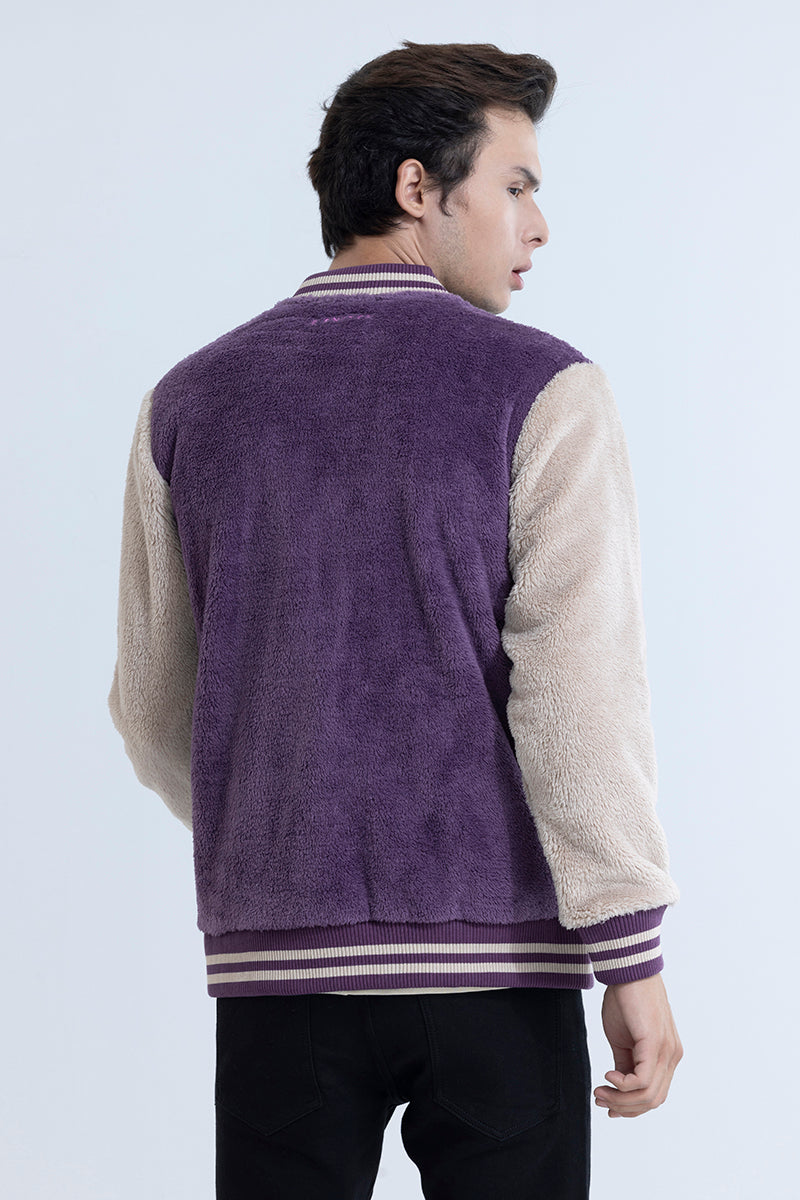 Future Purple Fur Varsity Jacket | Relove