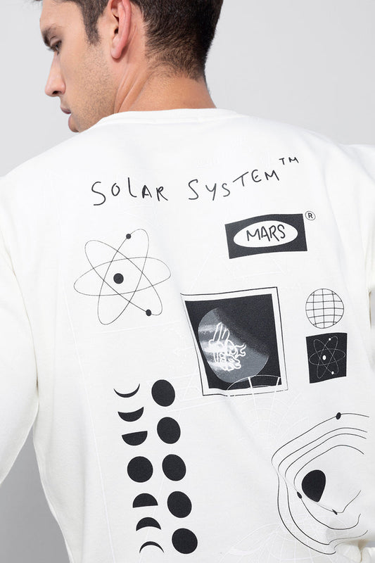 Solar System White Sweatshirt | Relove