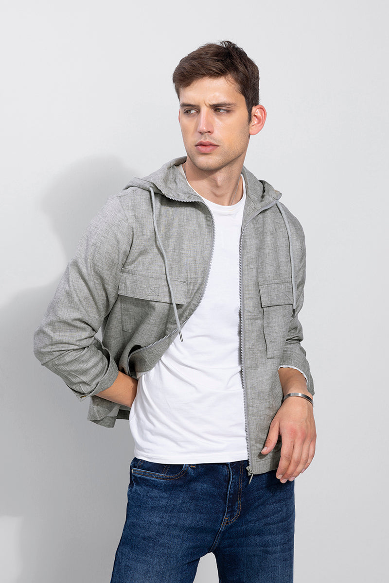 Lin Grey Linen Jacket | Relove