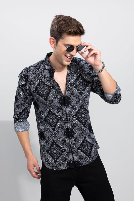 Ornamental Arcade Black Shirt | Relove