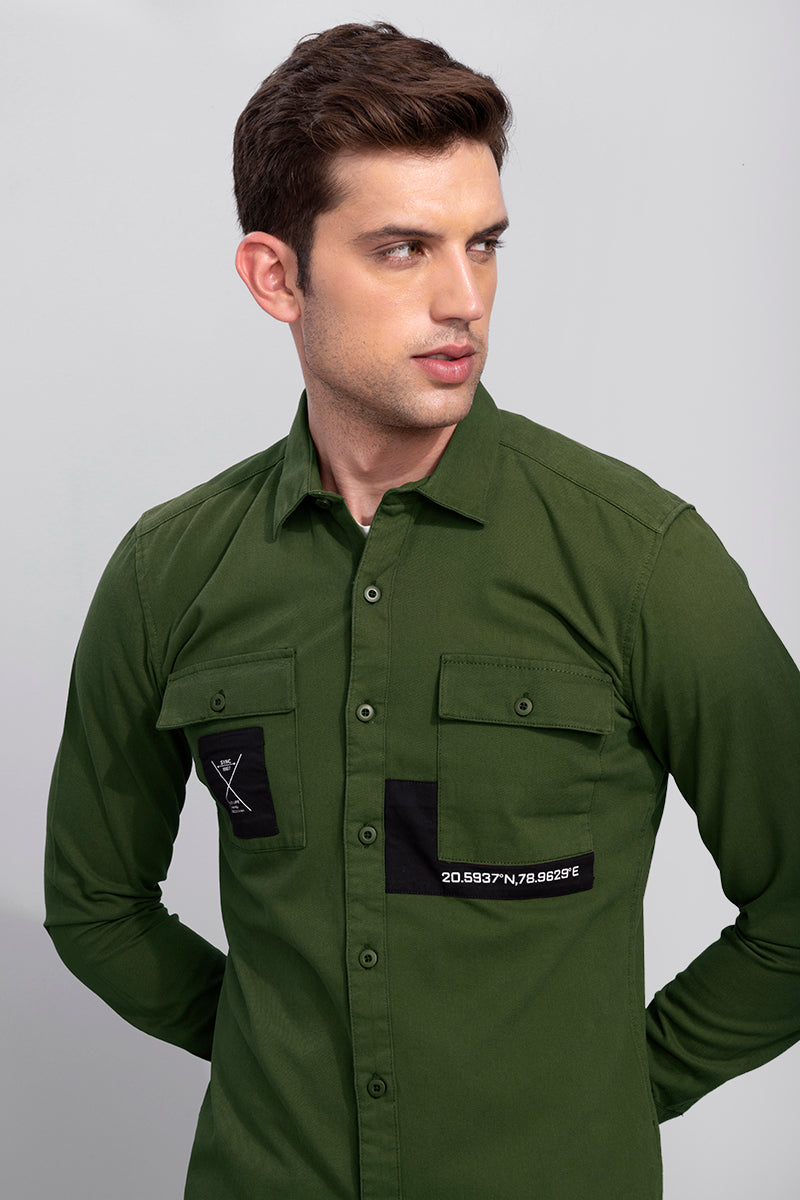Soldiery Green Shirt | Relove