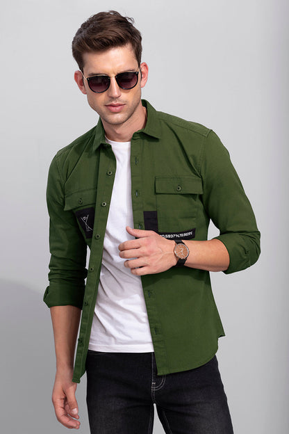 Soldiery Green Shirt | Relove