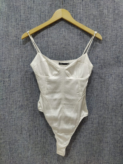 ZARA Pearl White Bodysuit | Relove