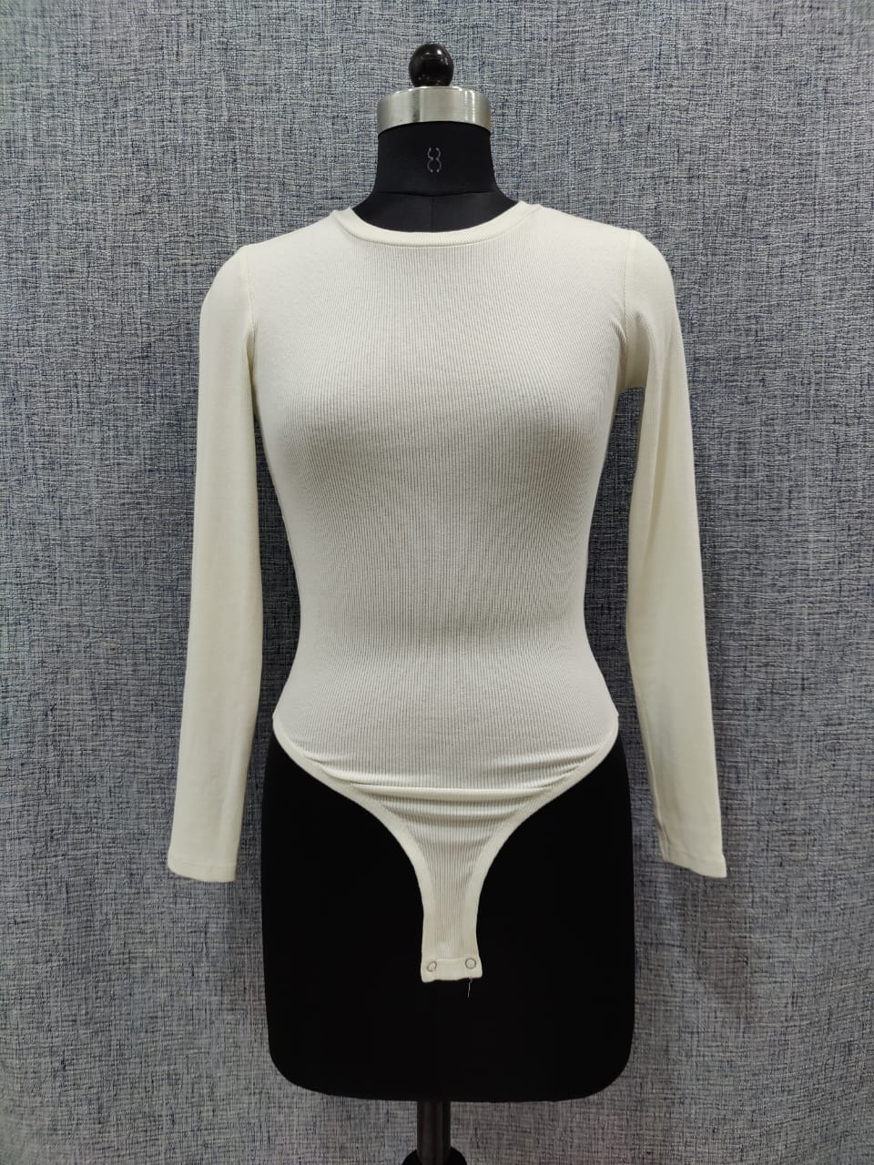 ZARA White Bodysuit With Long Sleeve | Relove