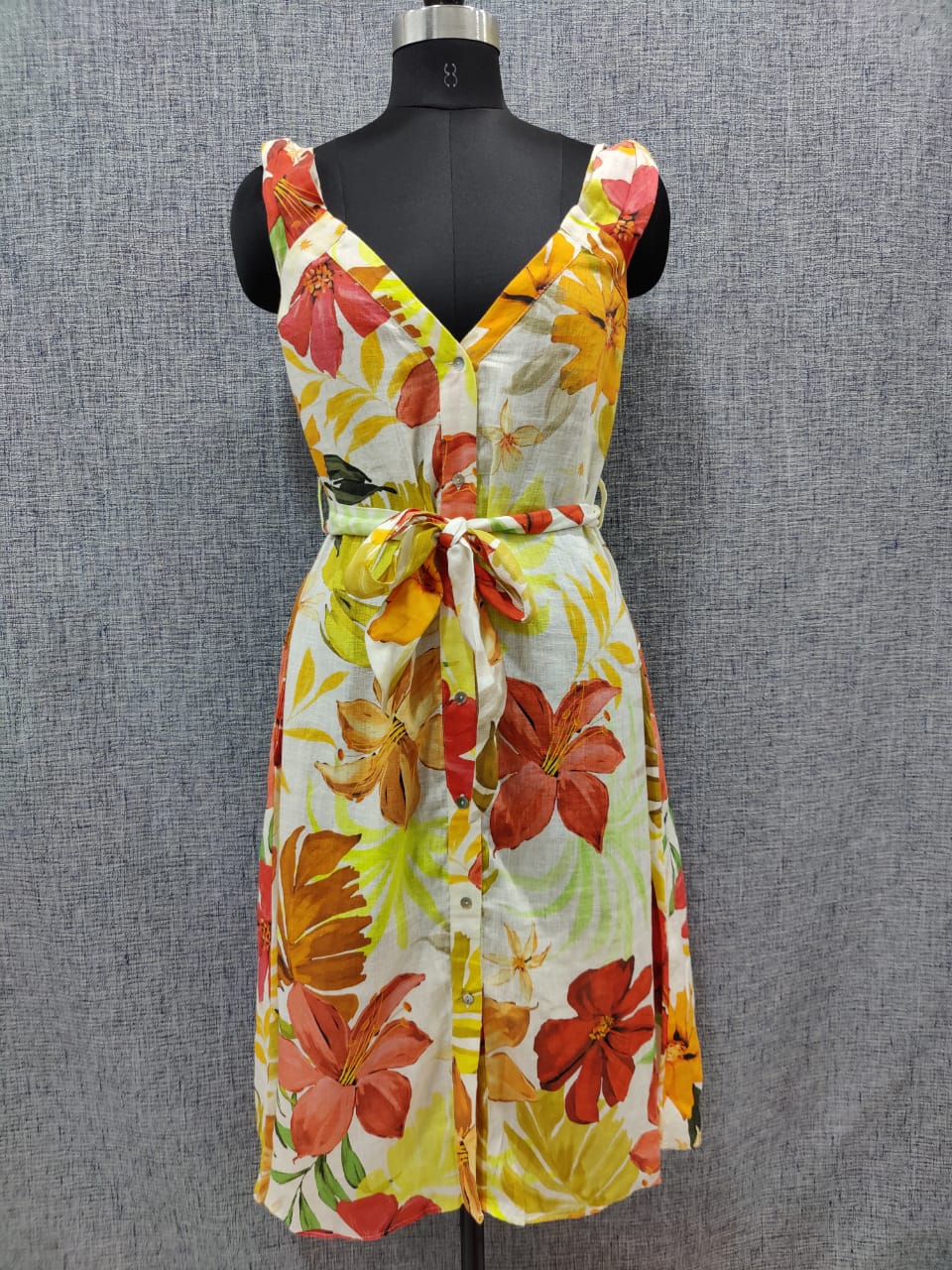 ZARA Linen Floral Midi Dress | Relove