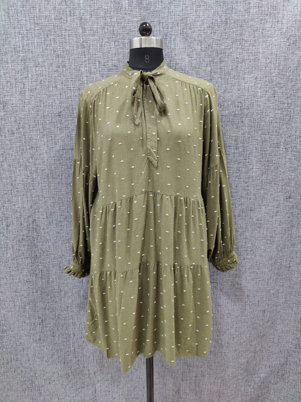 ZARA Olive Green Polka Dot Dress | Relove