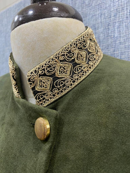 ZARA Green Blazer with Zari Embroidery | Relove