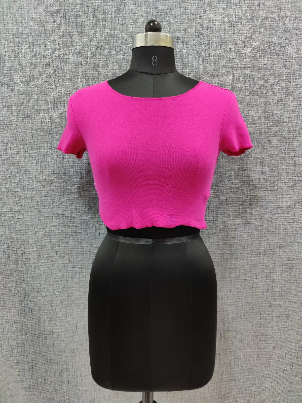 ZARA Pink Half Sleeve Crop Top | Relove