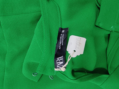 ZARA Green Midi Dress With Gold Button | Relove