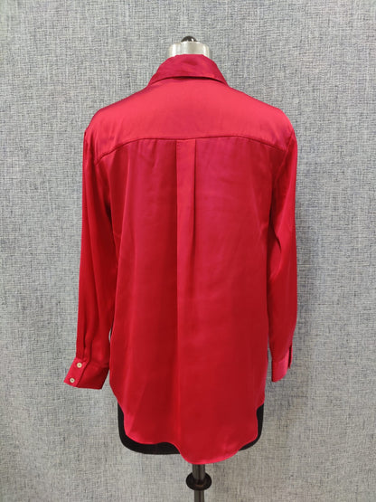 ZARA Rose Red Satin Shirt | Relove