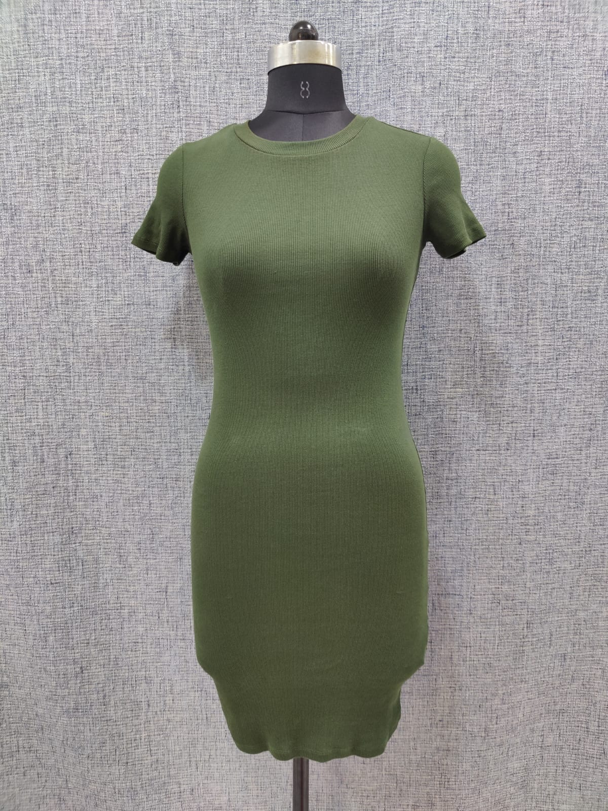 ZARA Olive Green Knit Midi Dress | Relove