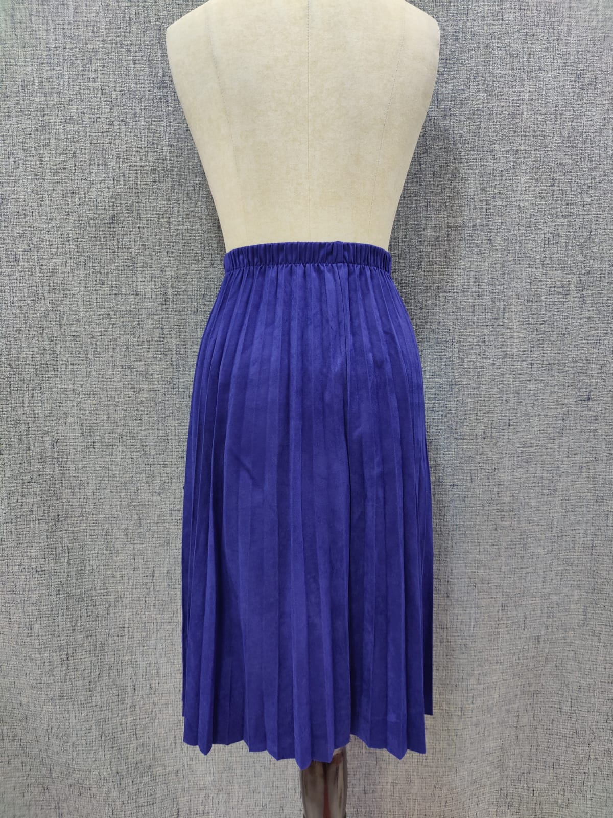 ZARA Electric Blue Velvet Pleated Skirt | Relove