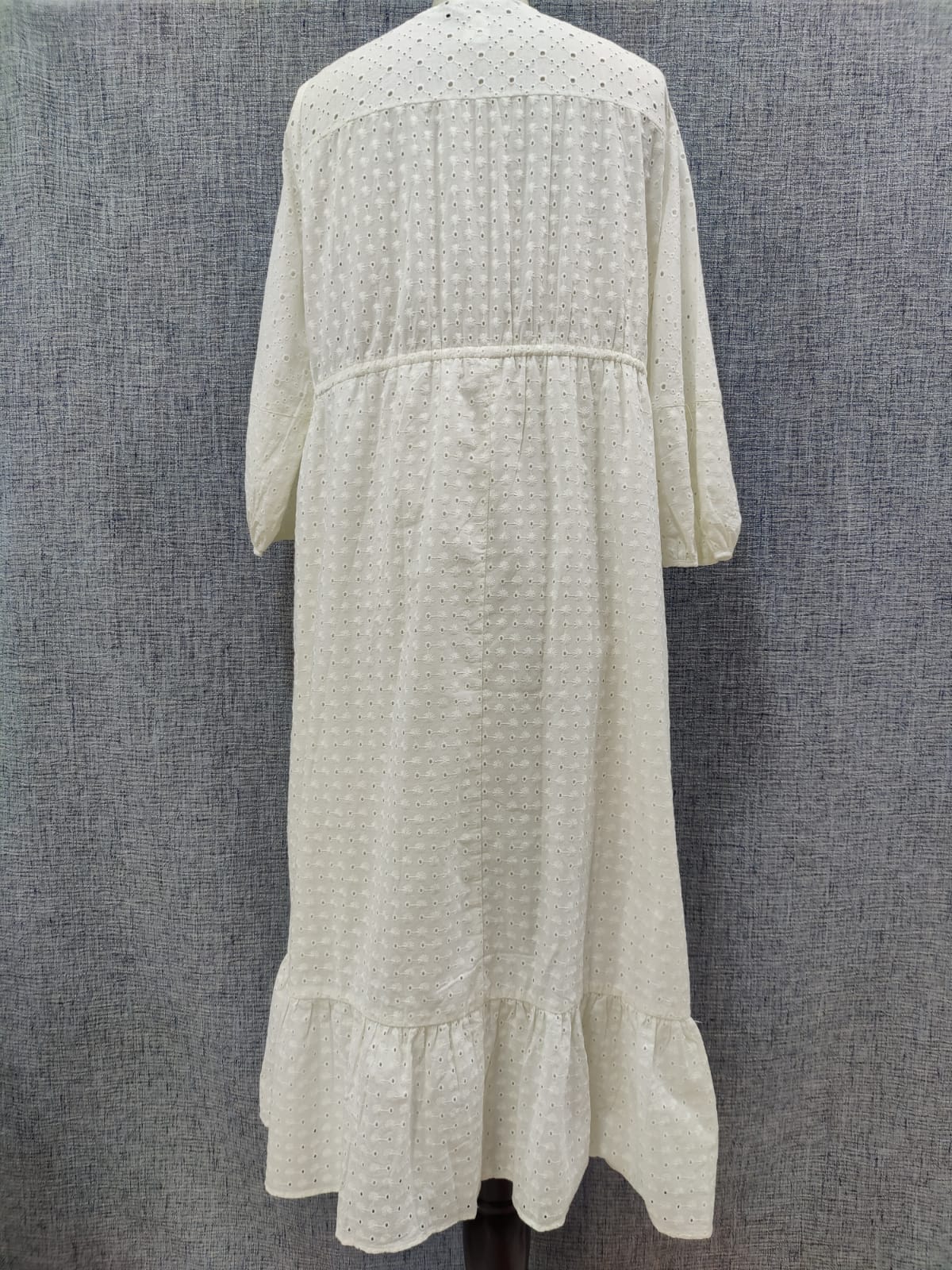 ZARA White Chikankari Long Dress | Relove