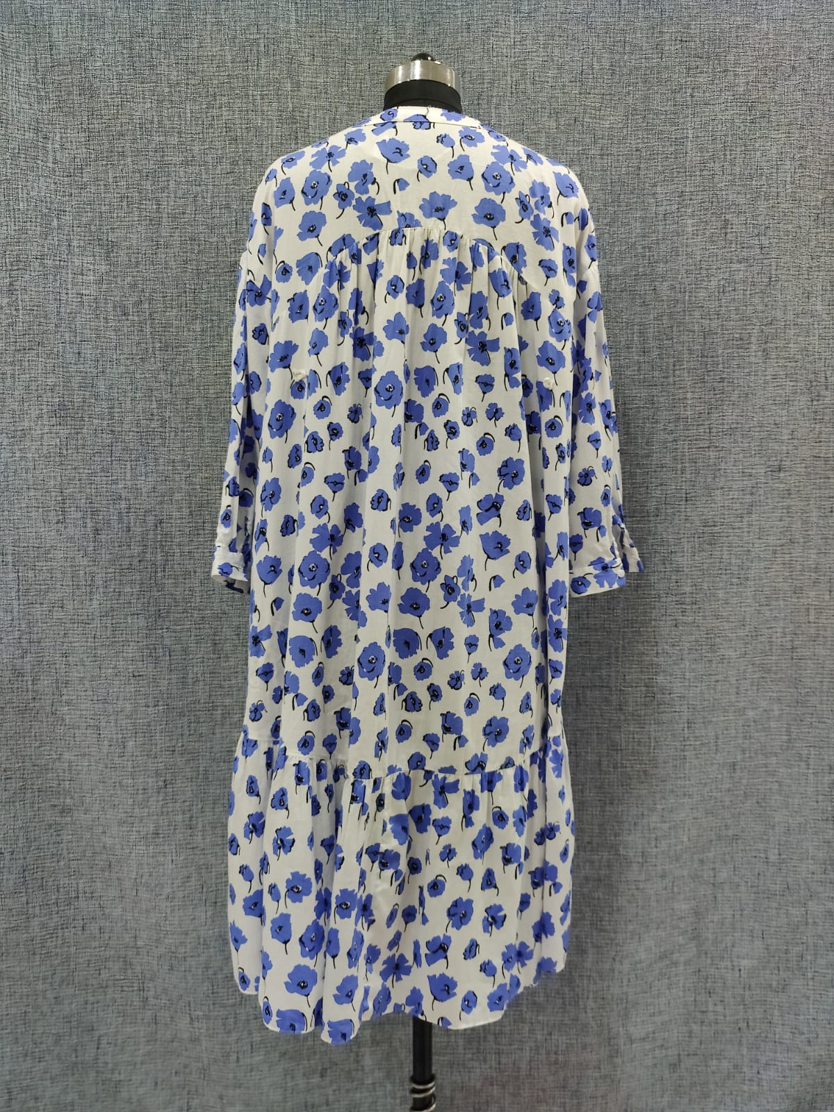 ZARA White and Blue Floral Dress | Relove