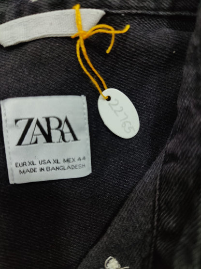 ZARA Black Denim Oversized Shirt | Relove