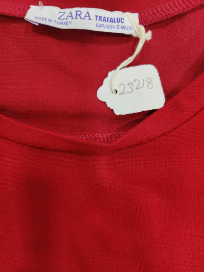 ZARA Red Belted Crop Top | Relove