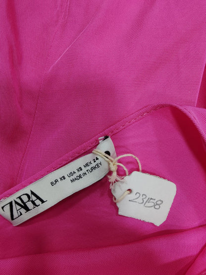 ZARA Barbie Pink Satin Oversized Top | Relove