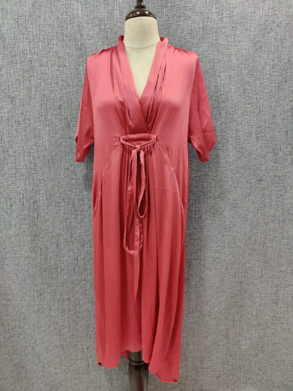 ZARA Metalic Pink Dress with a Knot | Relove