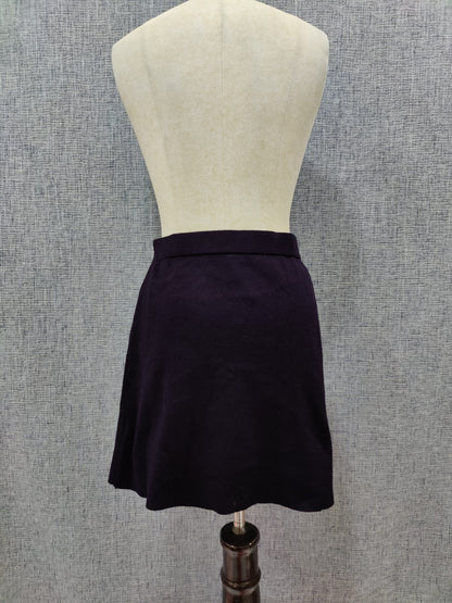 ZARA Burgandy Knit Skirt with Buttons | Relove