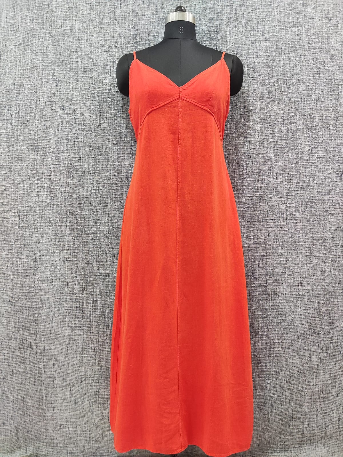 ZARA Red Linen Strapped Dress | Relove