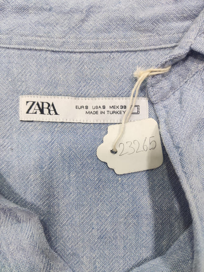 ZARA Blue Cotton Button Down Shirt | Relove
