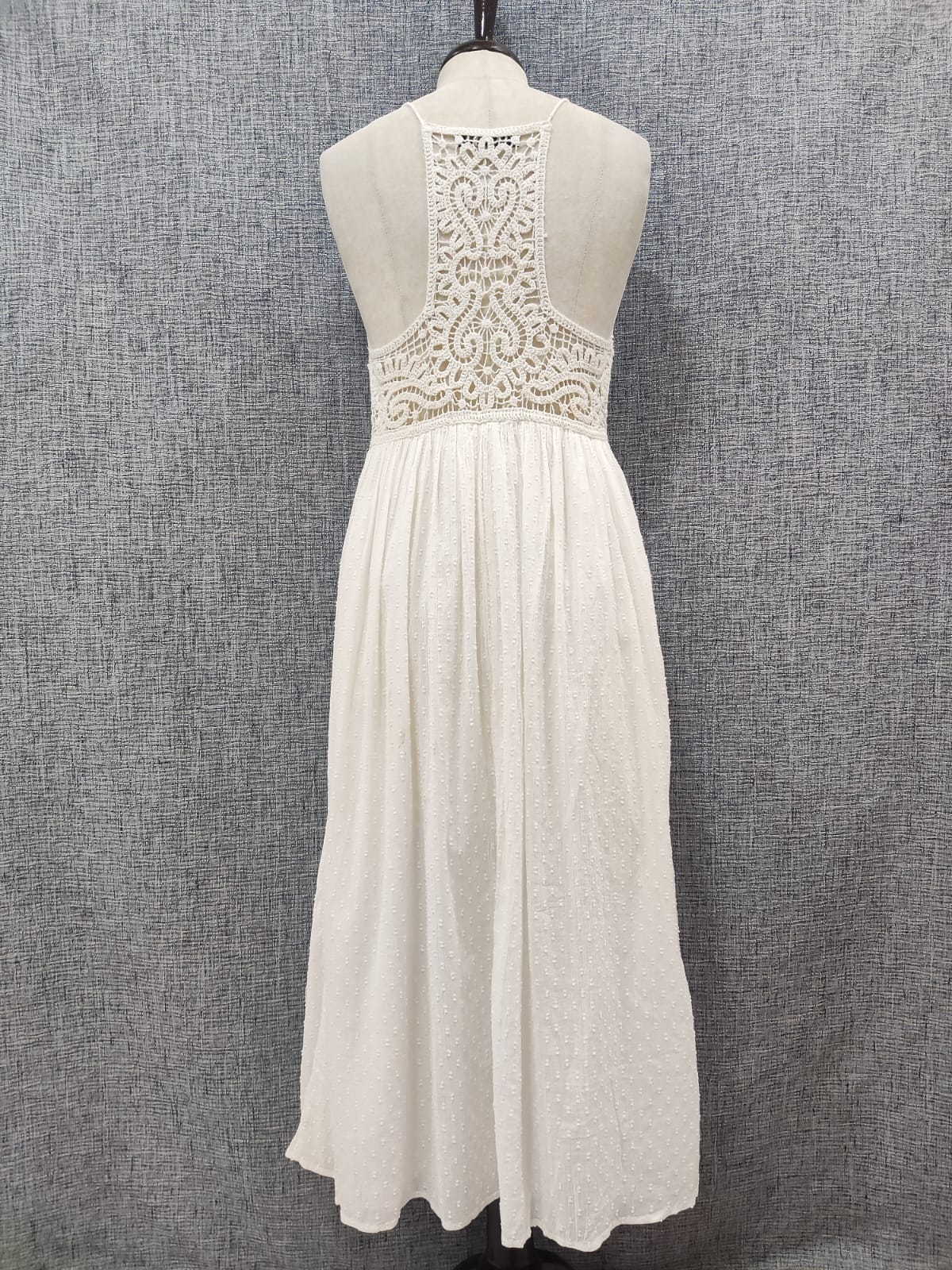 ZARA White Laced Sleeveless Dress | Relove
