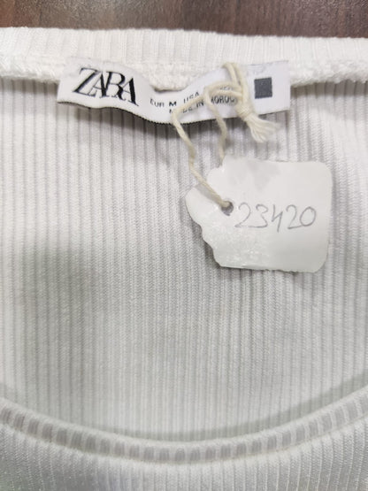 ZARA White Knit Off Shoulder Top | Relove
