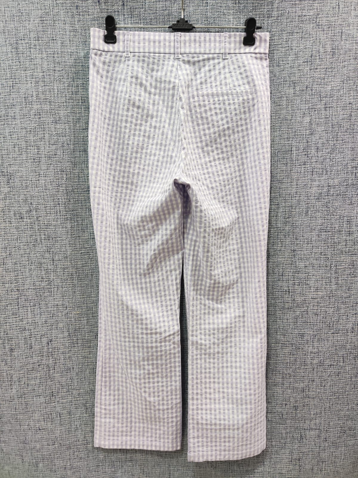 ZARA Lilac And White Plaid Pants | Relove