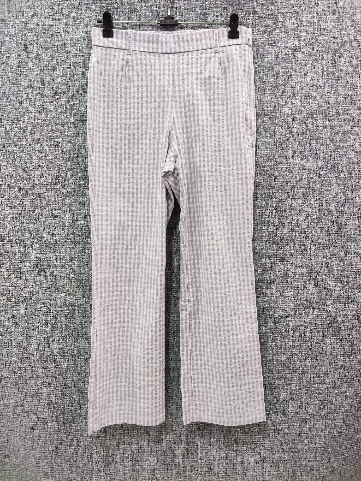 Zara Gingham Trousers with Ruffle in Black/White — UFO No More