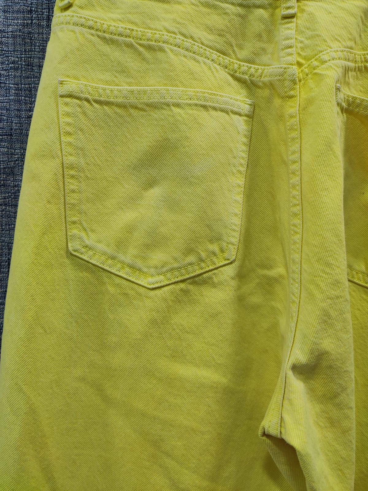 ZARA Light Yellow Wide Leg Denim Jeans | Relove
