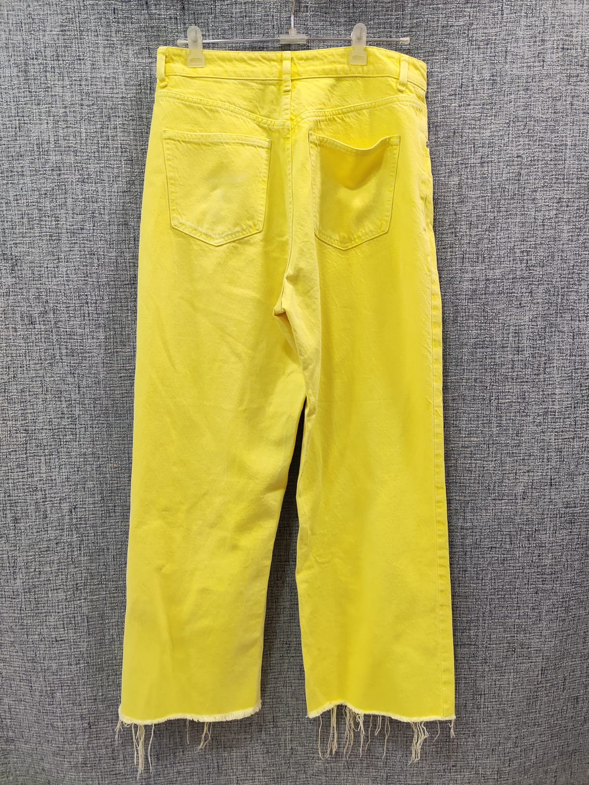 ZARA Light Yellow Wide Leg Denim Jeans | Relove