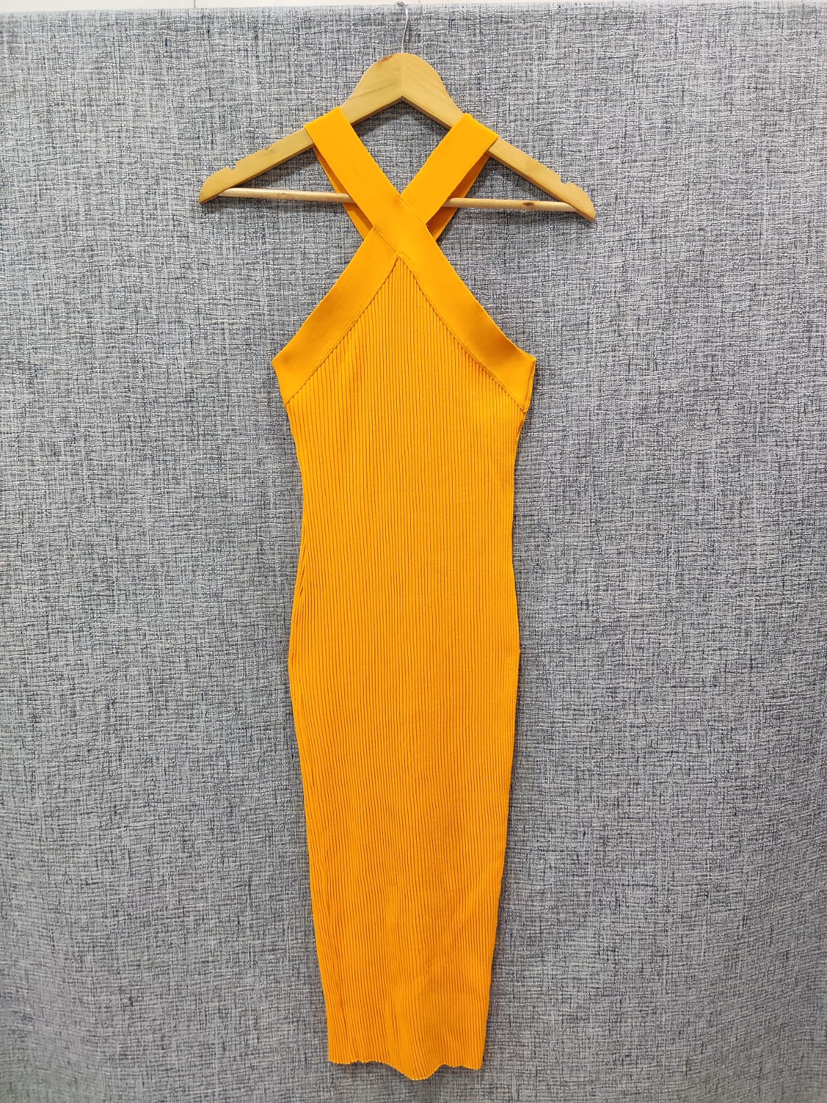 ZARA Marigold Knit Crisscross Strap Dress | Relove