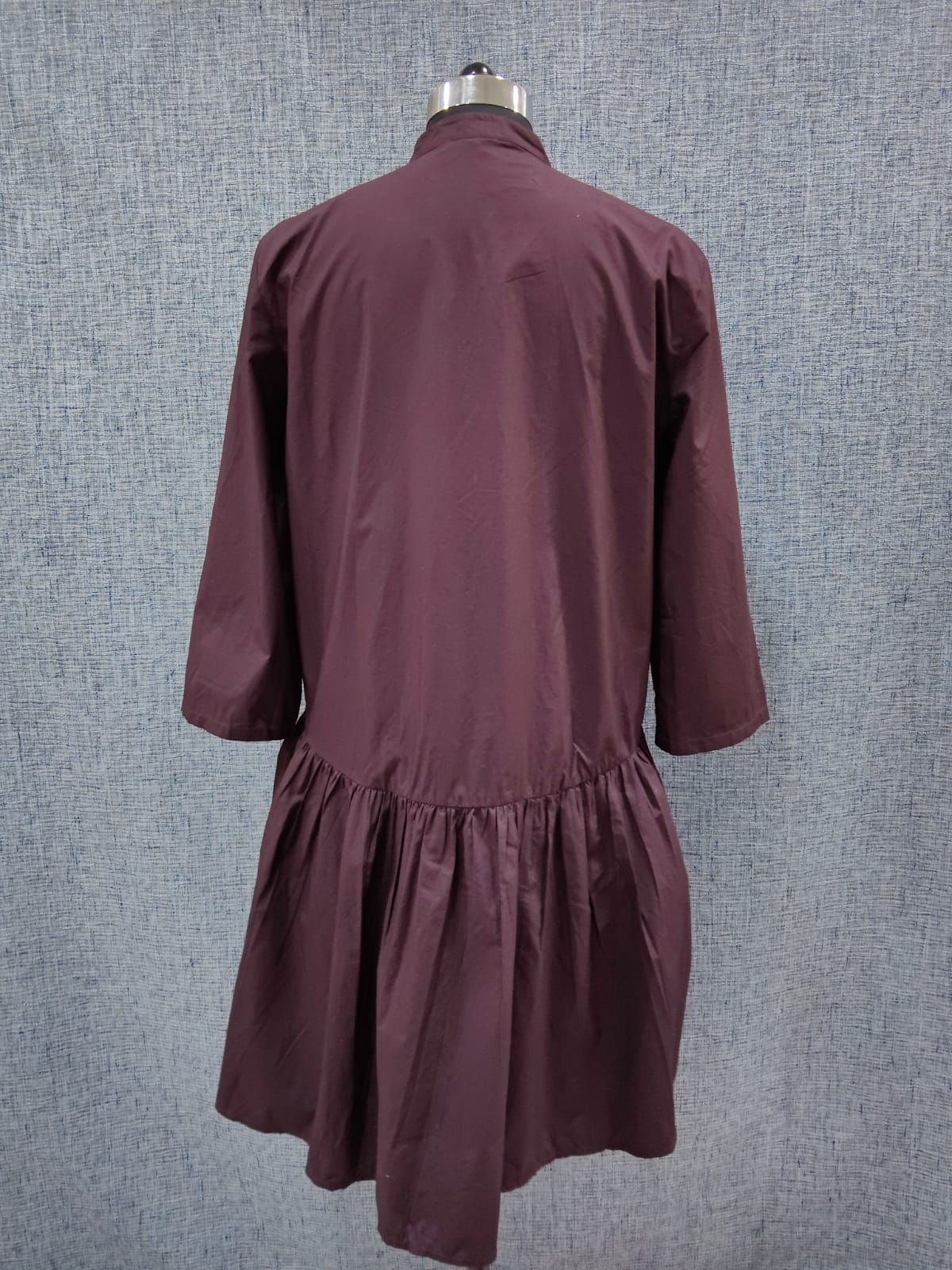 ZARA Dark Brown Cotton Shirt Dress | Relove