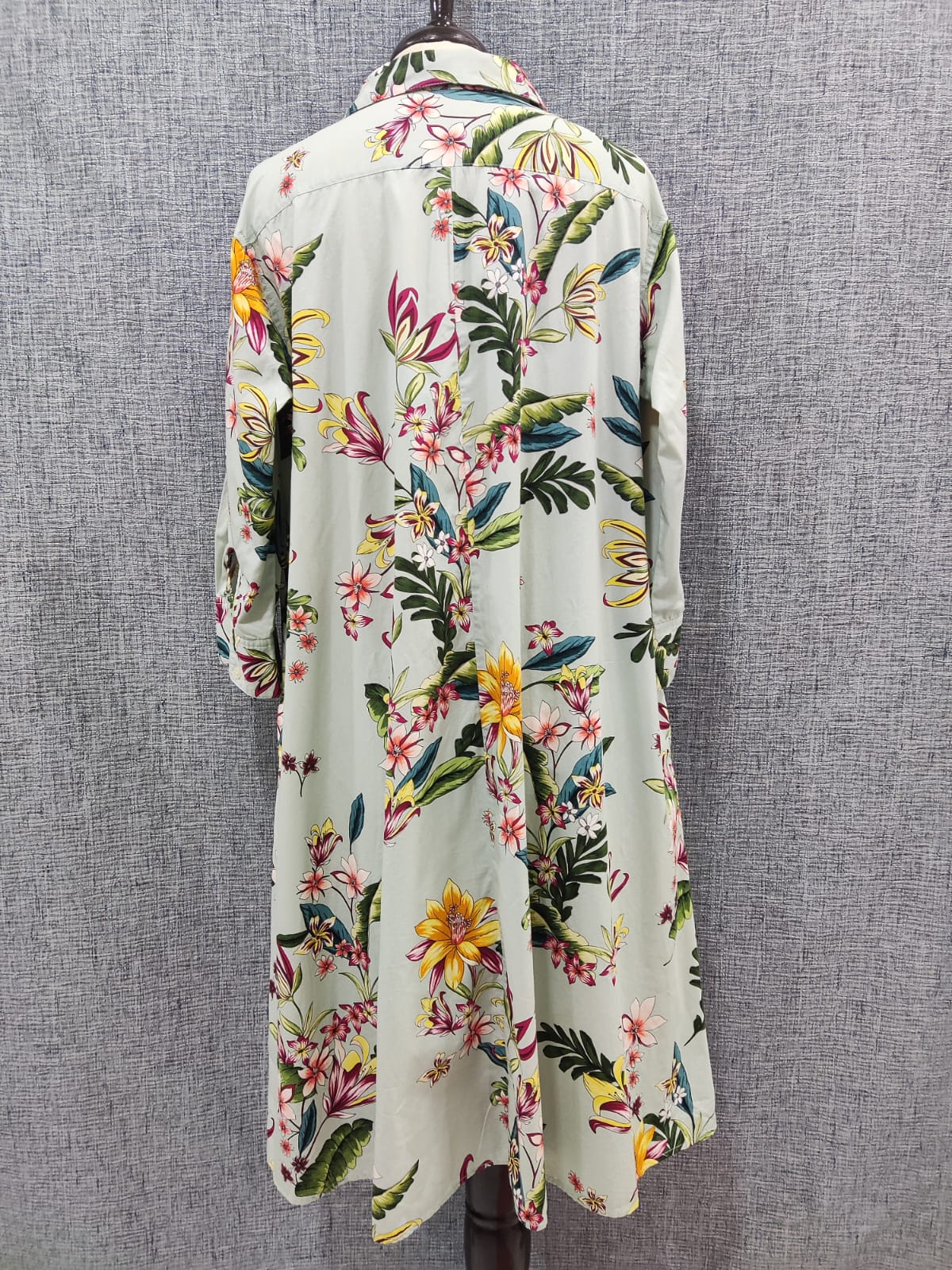ZARA Mint Floral Shirt Dress | Relove