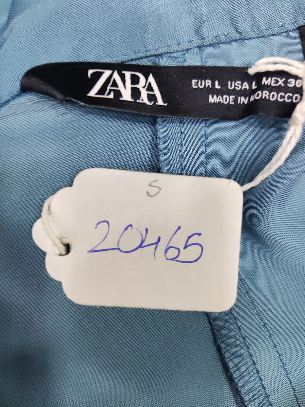 ZARA Blue Satin Shirt Dress | Relove