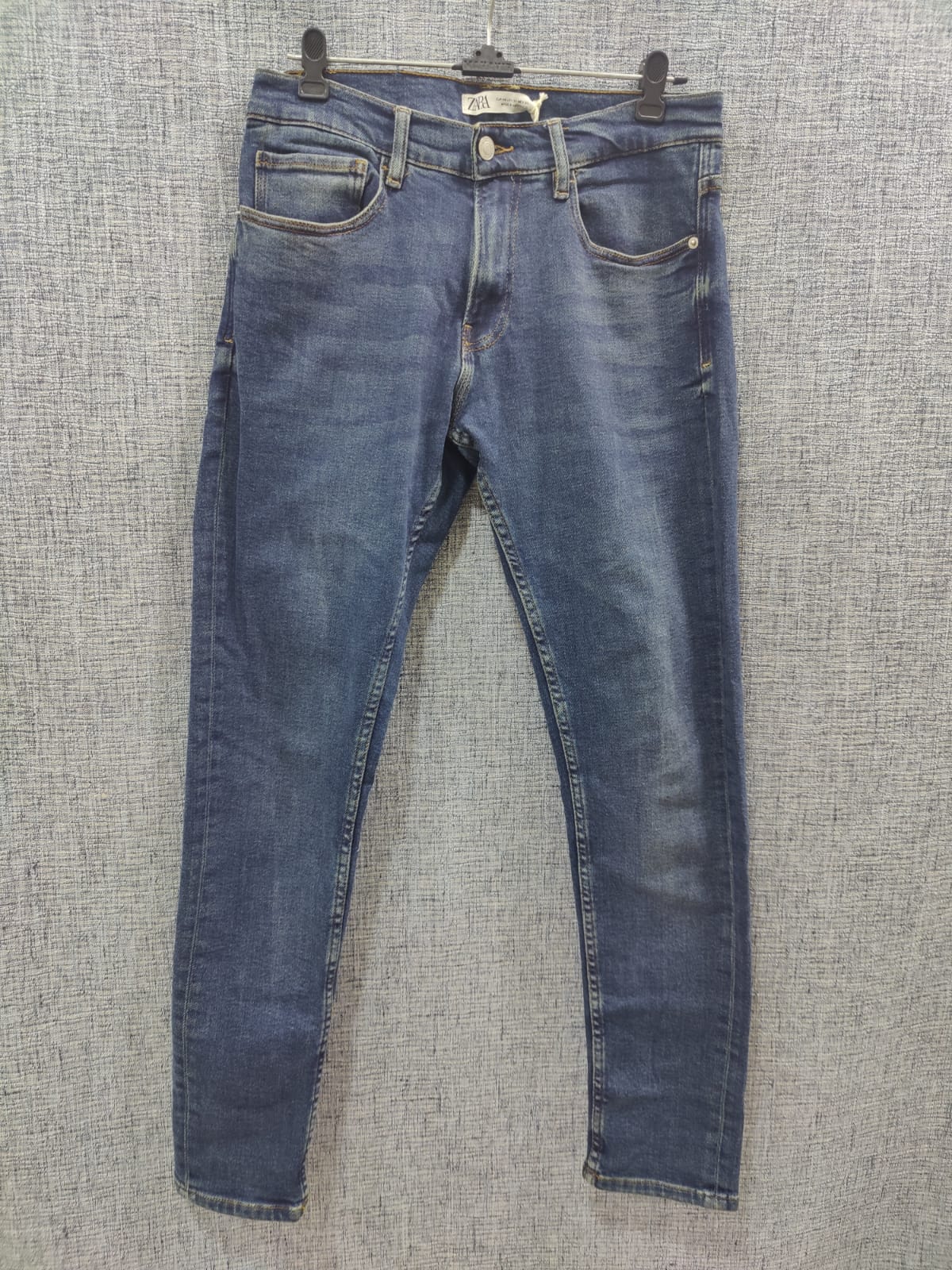 ZARA Blue Yellow Wash Straight Fit Jeans | Relove