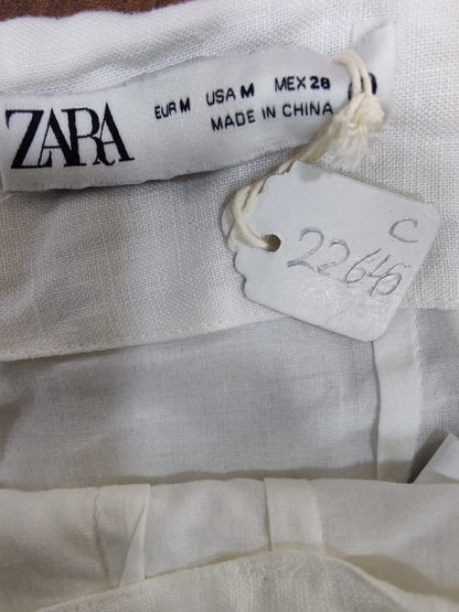 ZARA White Linen Lace Shorts | Relove